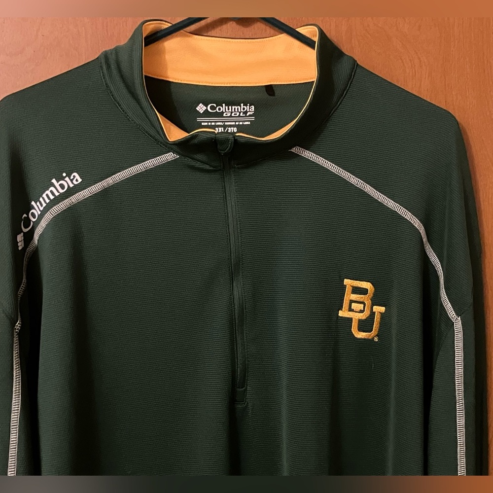 Columbia Golf Omni Wick Men's Baylor Bears 1/4 Zip Long Sleeve Pullover Size 3XL